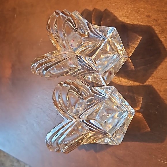 Vintage Mikasa crystal candleholder pair - Picture 3 of 6